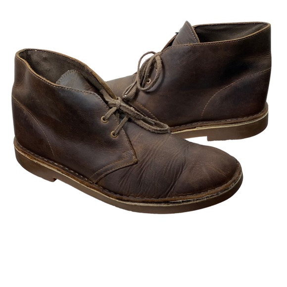 Clarks Bushacre Chukka Desert Boots Mens 11.5 Leather Brown Lace Up Ankle main image 9